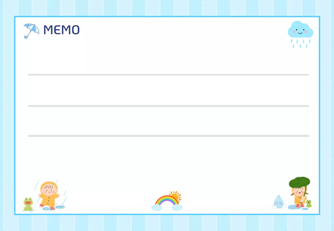 blue simple weather memo