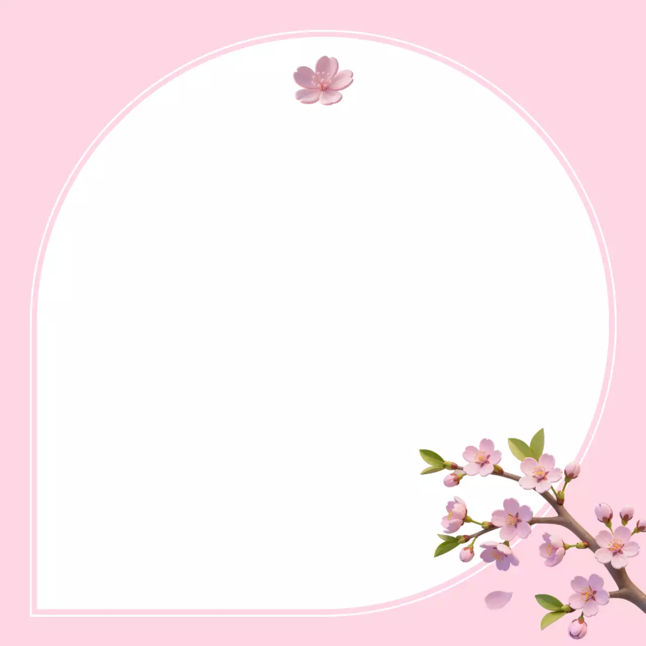 핑크 아기자기한 봄꽃 노트