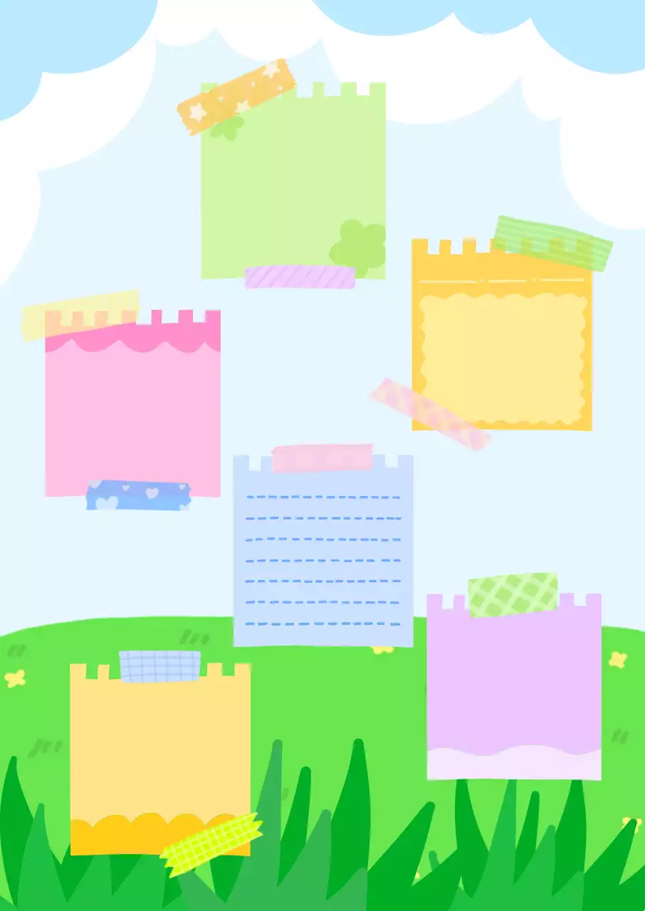 파스텔 심플 메모지 안내