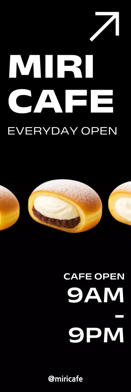 검정 미니멀 카페 홍보