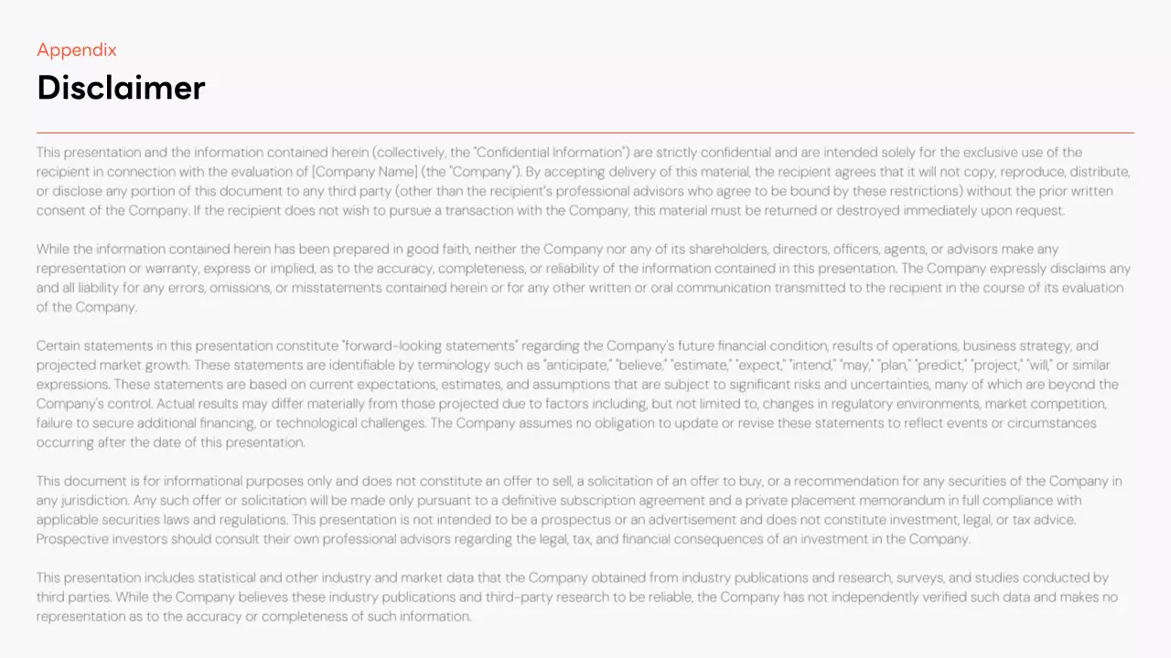 오렌지 심플 비즈니스 프레젠테이션