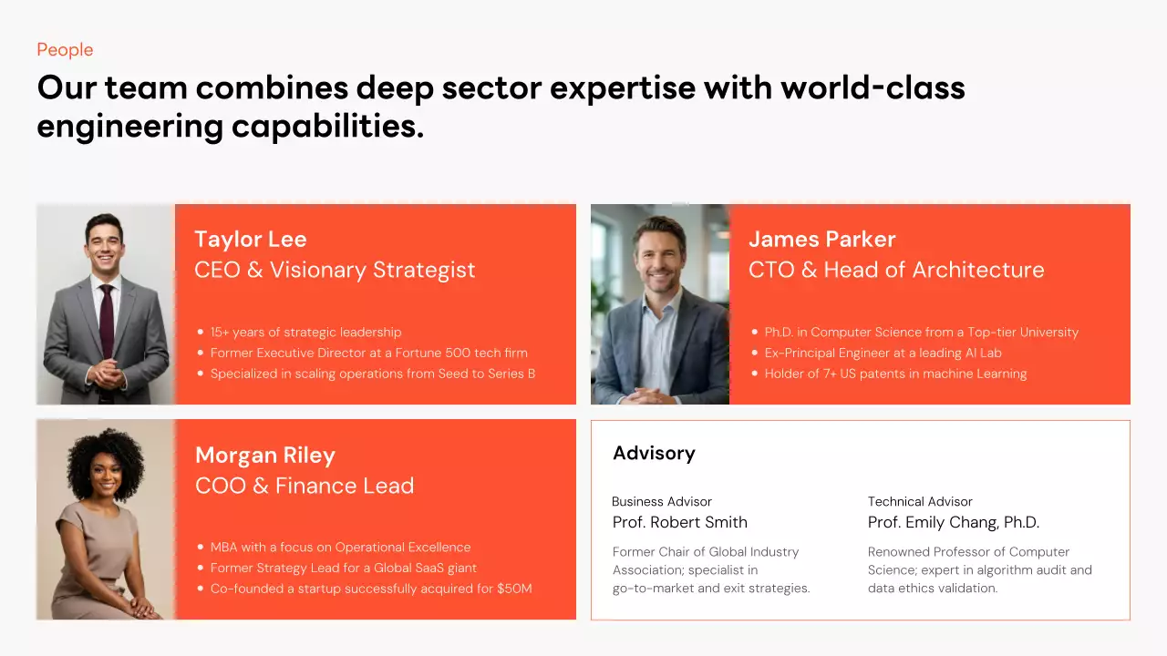 오렌지 심플 비즈니스 프레젠테이션