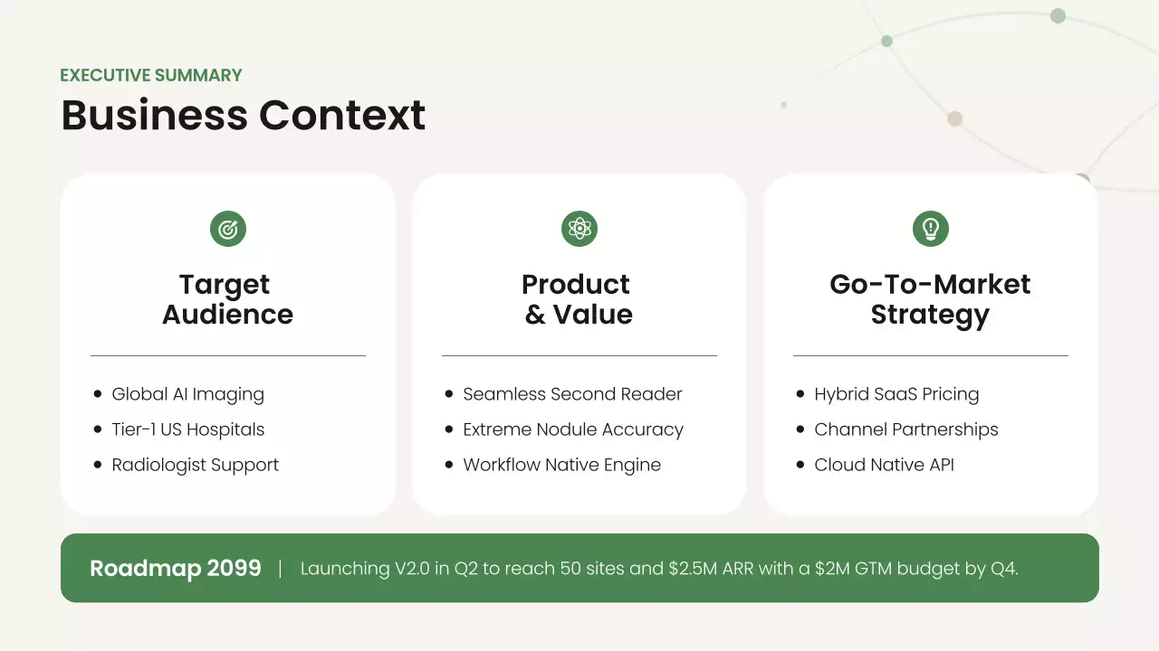 친환경 미니멀리즘 비즈니스 프레젠테이션