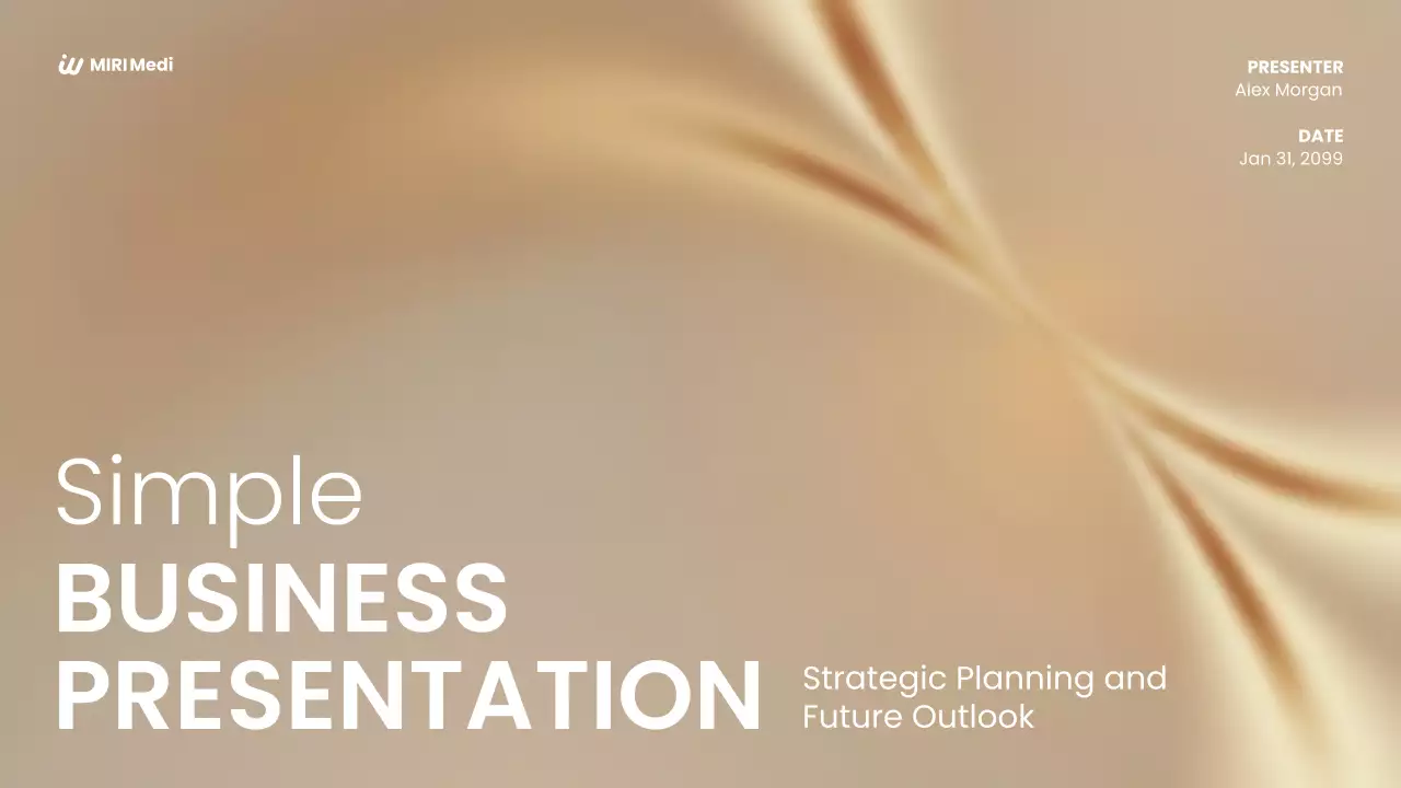 베이지 미니멀 비즈니스 계획 프레젠테이션