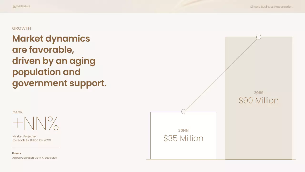 베이지 미니멀 비즈니스 계획 프레젠테이션