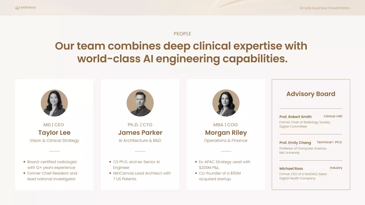 베이지 미니멀 비즈니스 계획 프레젠테이션