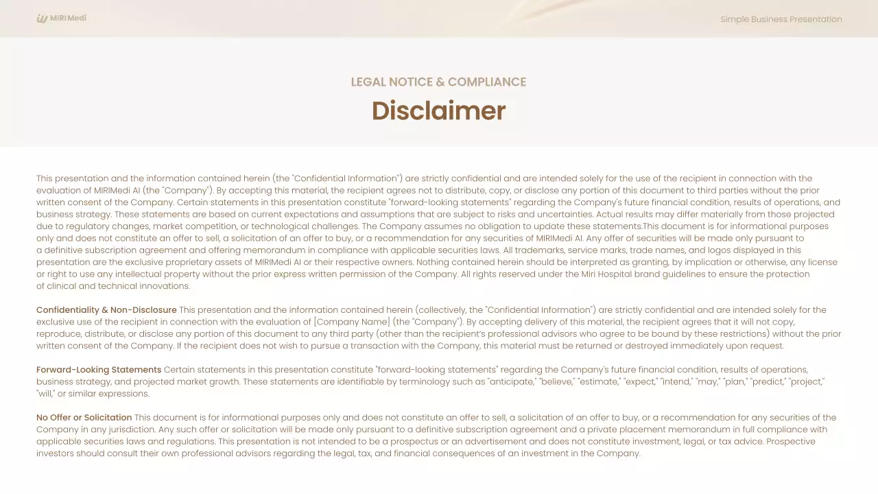 베이지 미니멀 비즈니스 계획 프레젠테이션