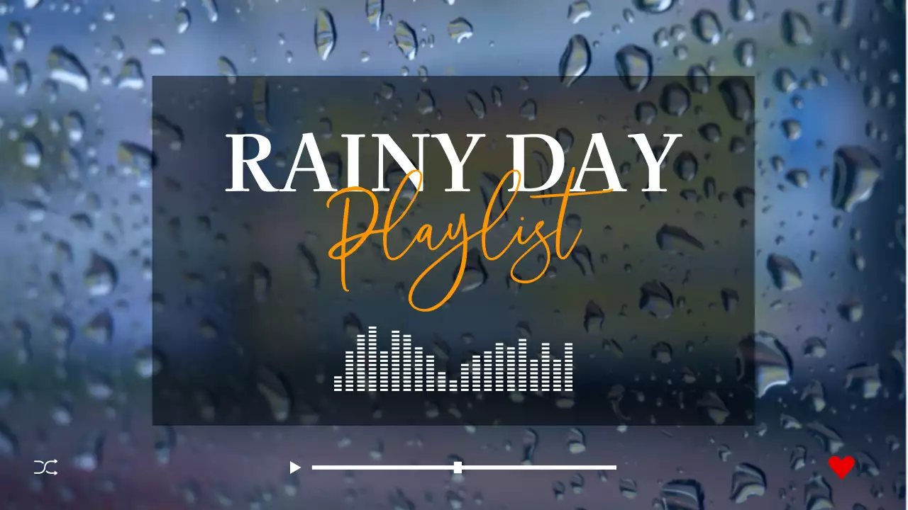 파란색 심플 비오는날 플레이리스트