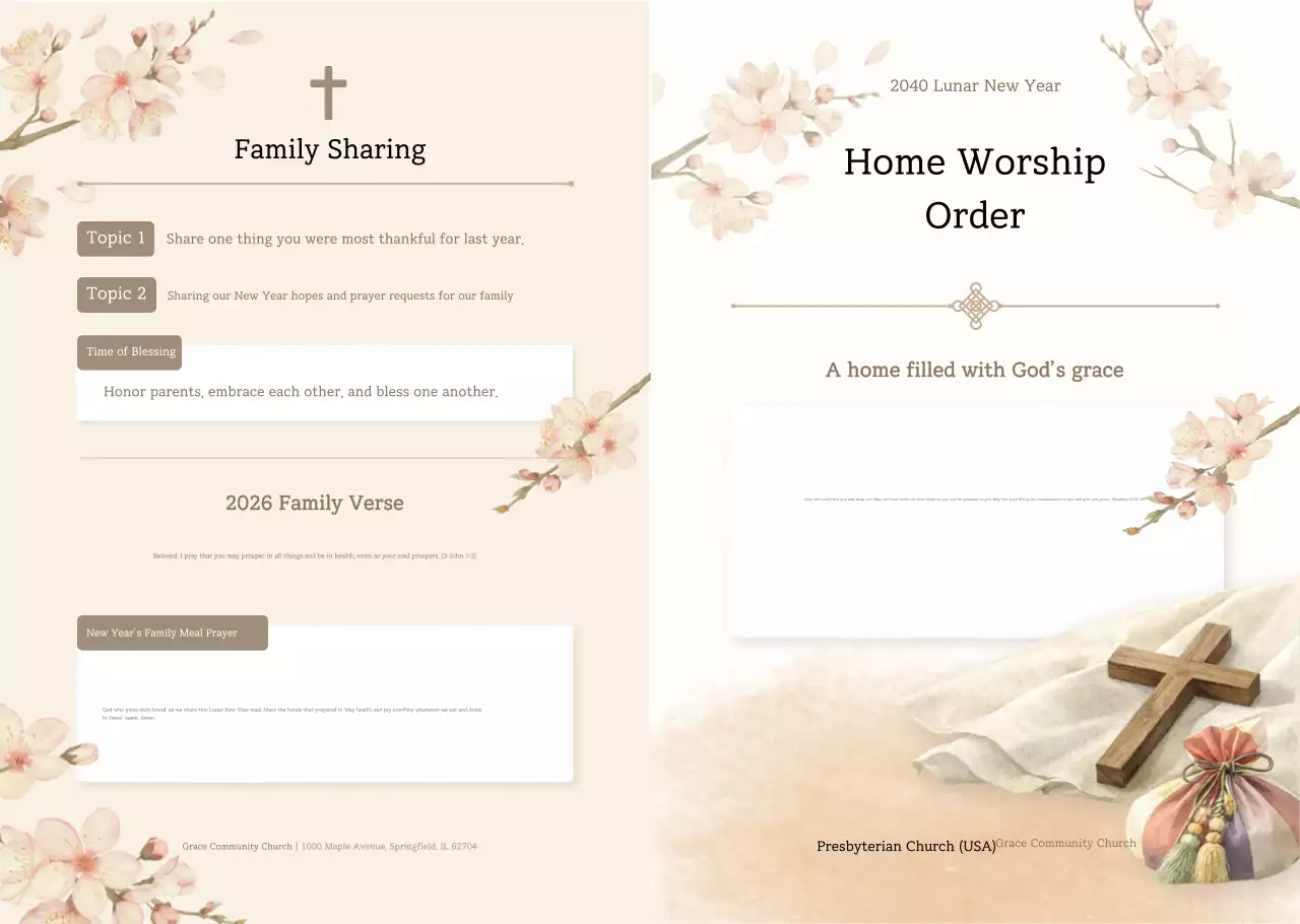 Beige Clean Home Worship Guide