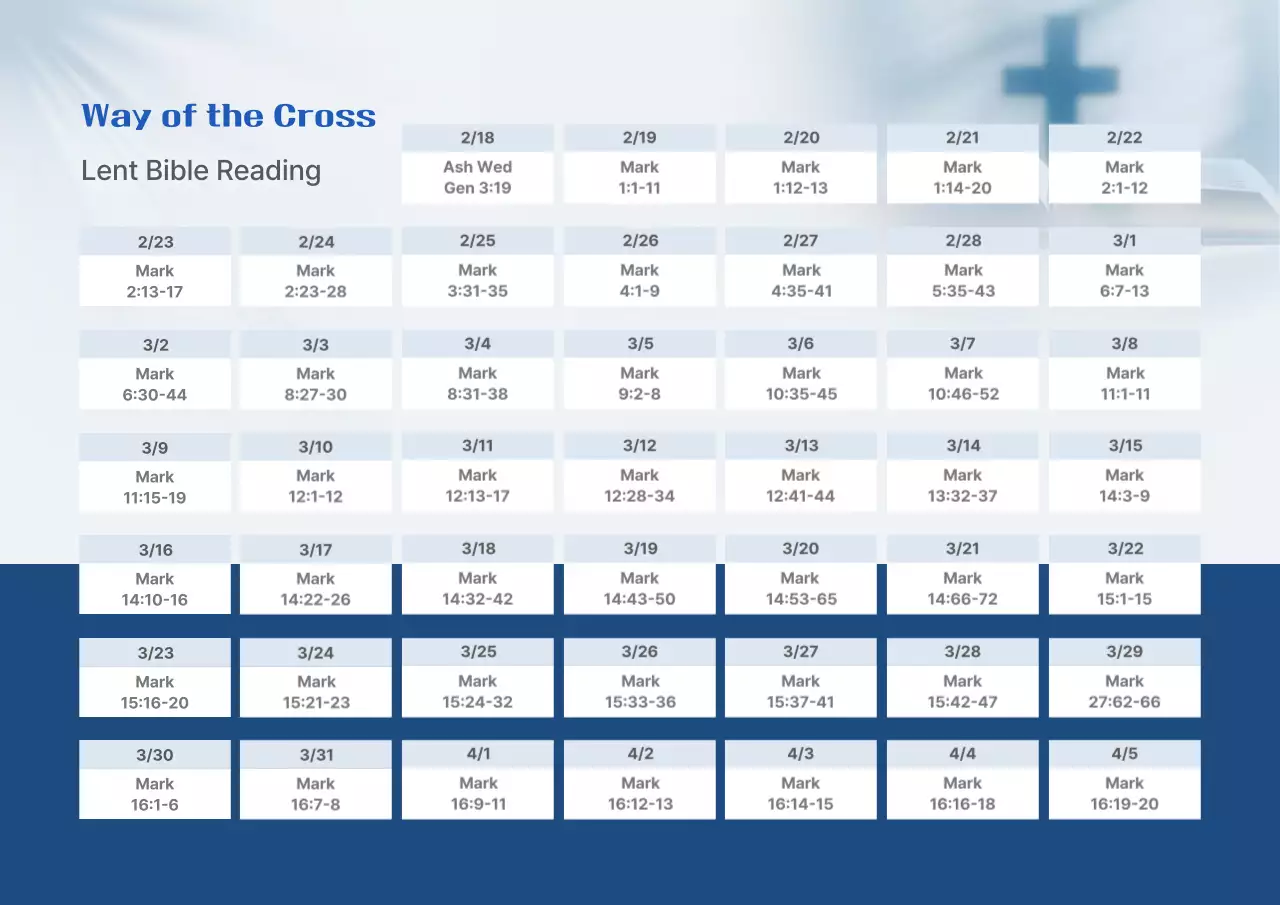 Blue Simple Bible Reading Guide