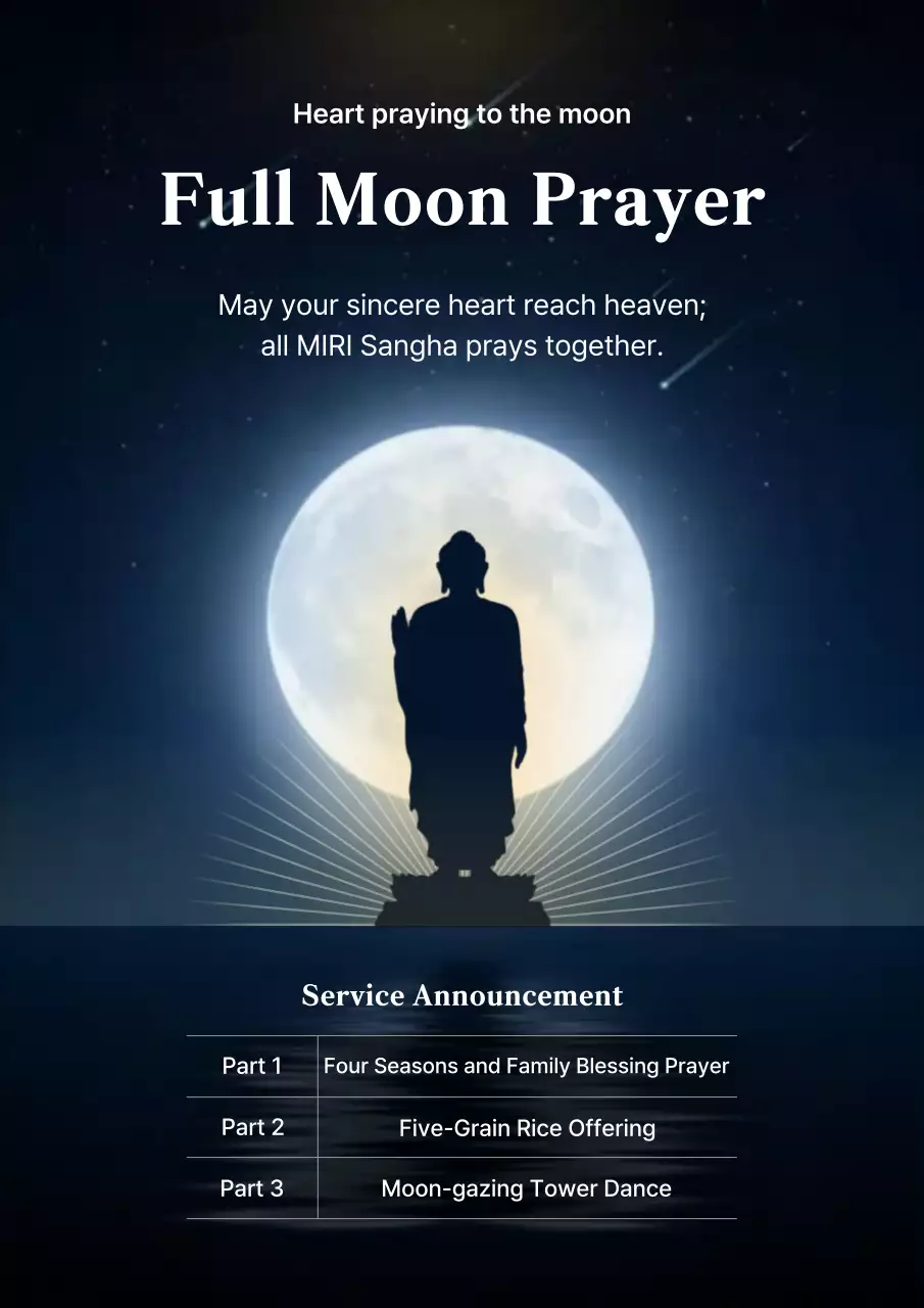 Blue Simple First Full Moon Prayer Guide