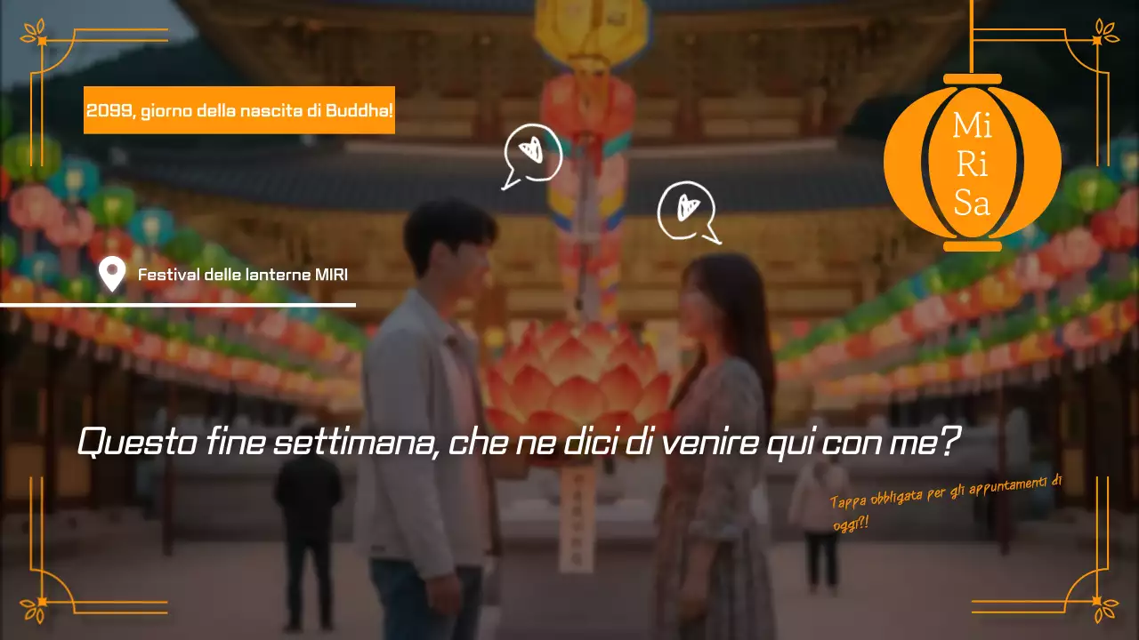 Promozione del Festival delle Lanterne Semplici Arancioni