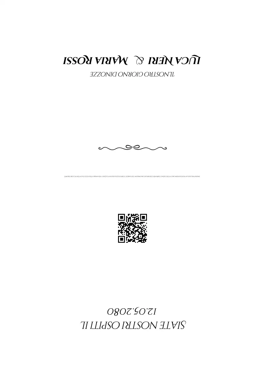 Invito di nozze semplice bianco