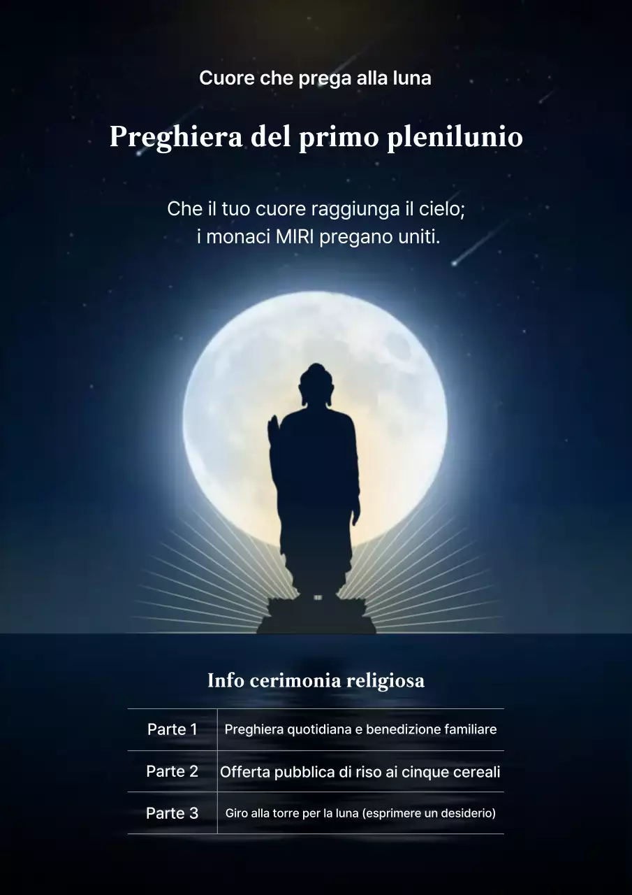 Guida alla preghiera semplice e blu per la prima luna piena