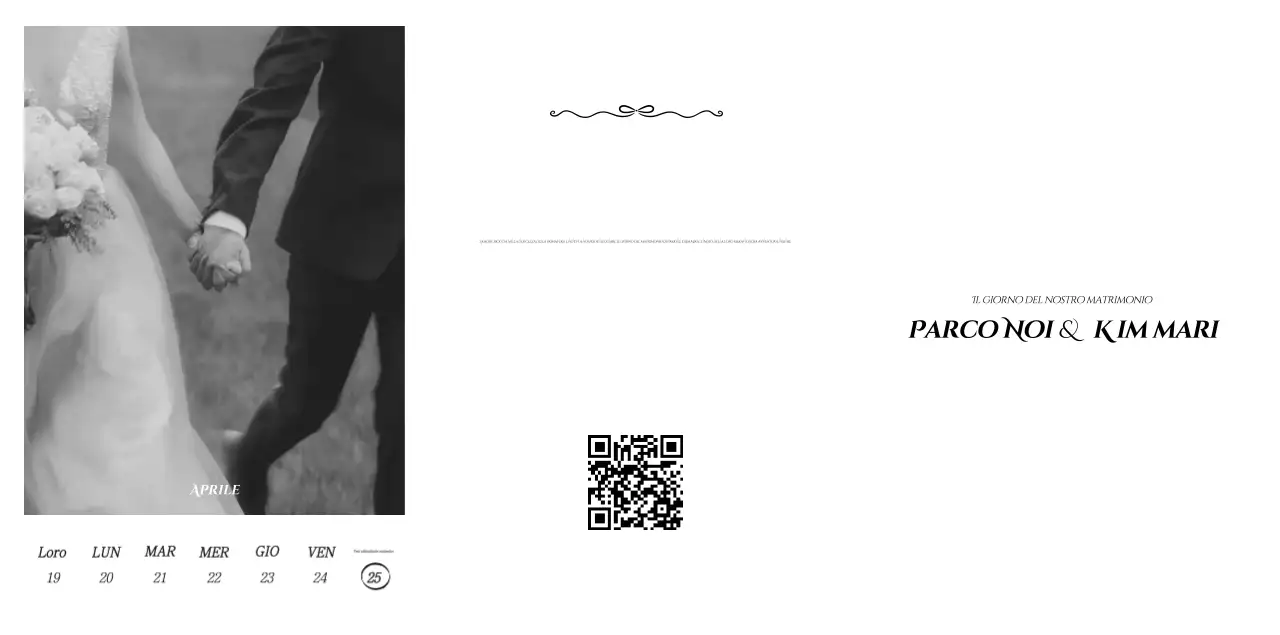 Invito di nozze semplice bianco