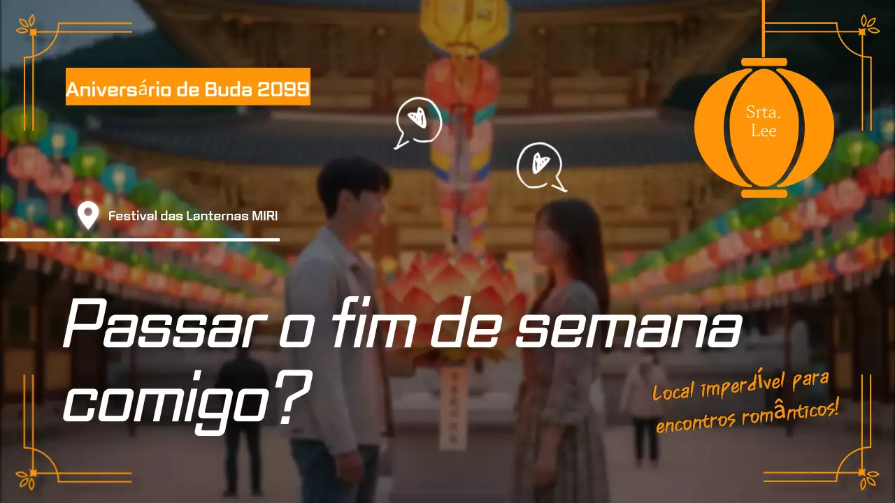 Promoção do Festival da Lanterna Simples Laranja
