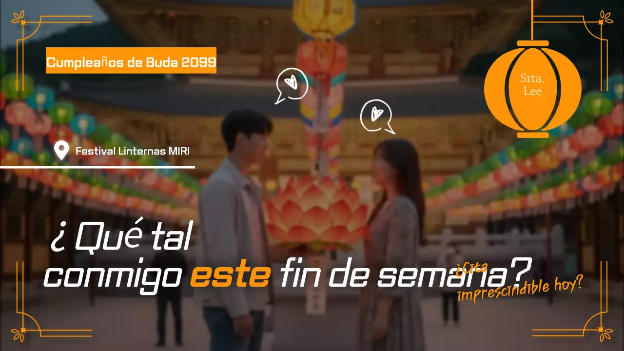 Promoción del Festival de los Faroles Naranjas Simples