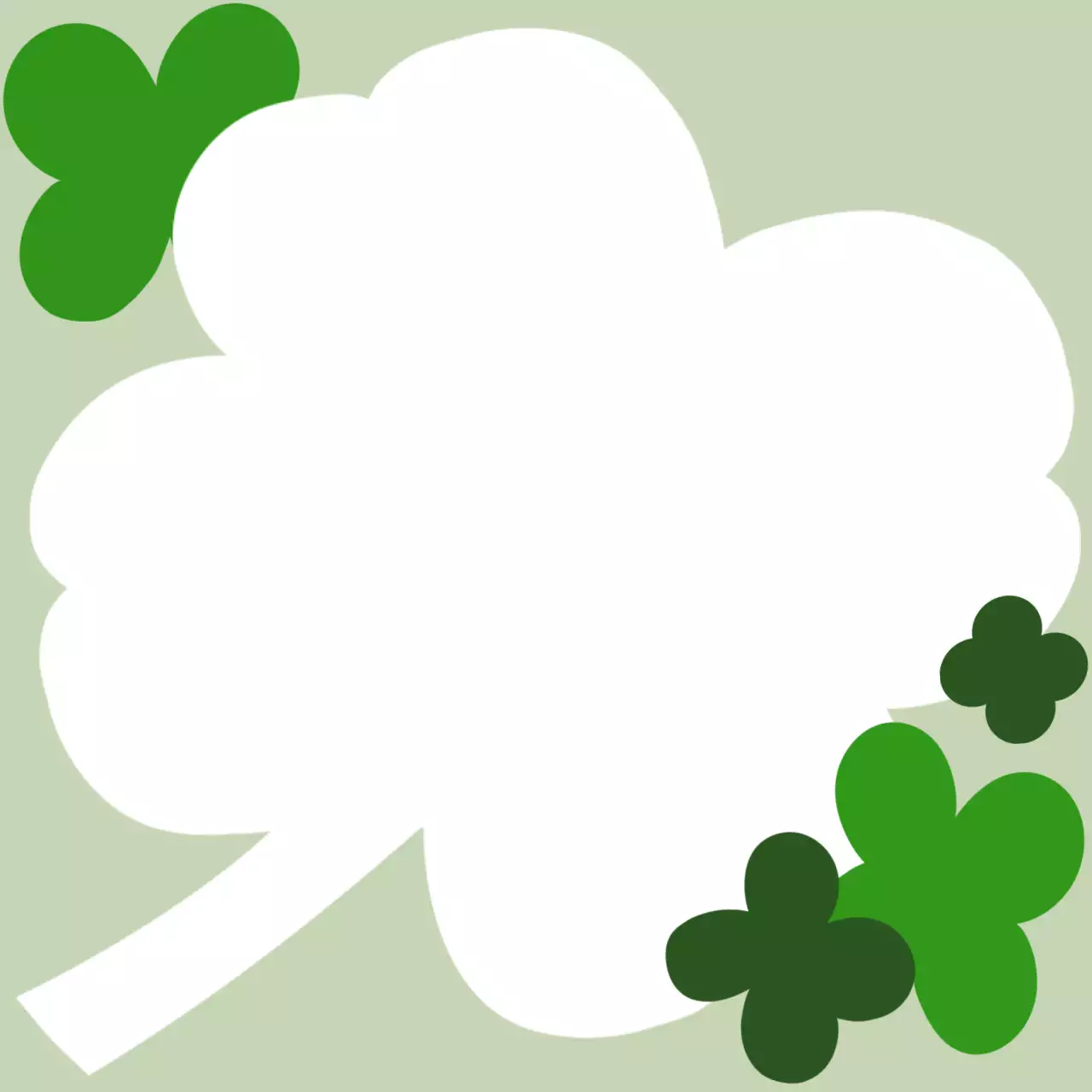 초록색 아기자기한 네잎클로버 기록지