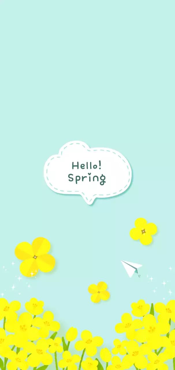 옐로우 자연 봄 유채꽃 포스터