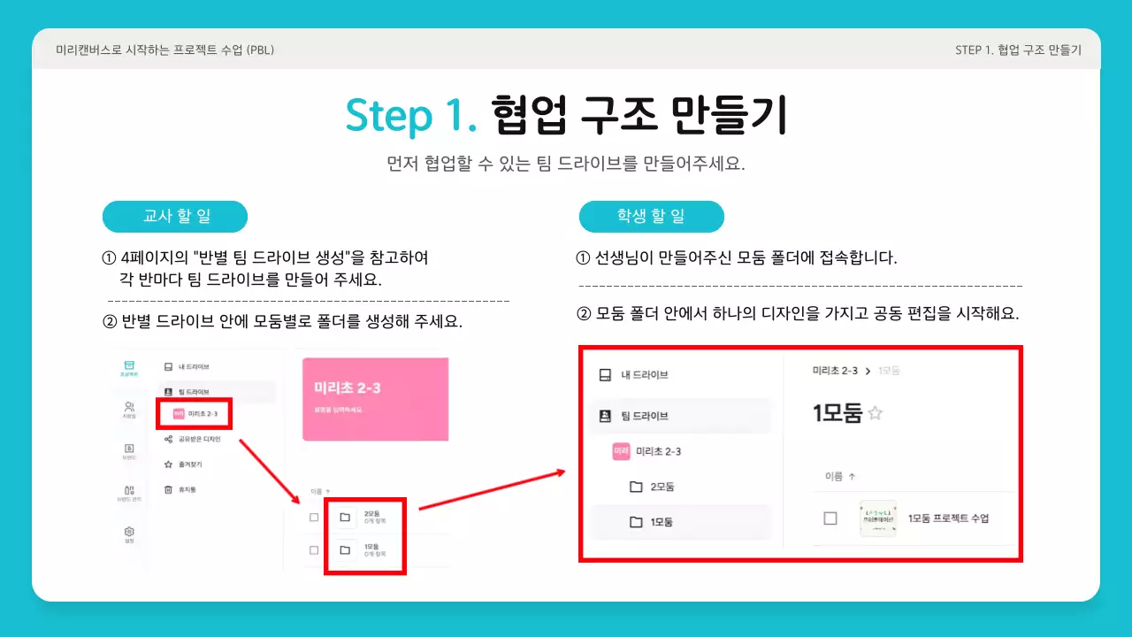 하늘색 미니멀 동시 편집 기능 안내