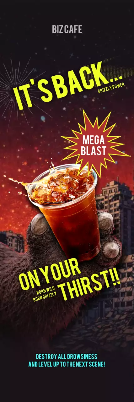 빨강 팝 음료 광고