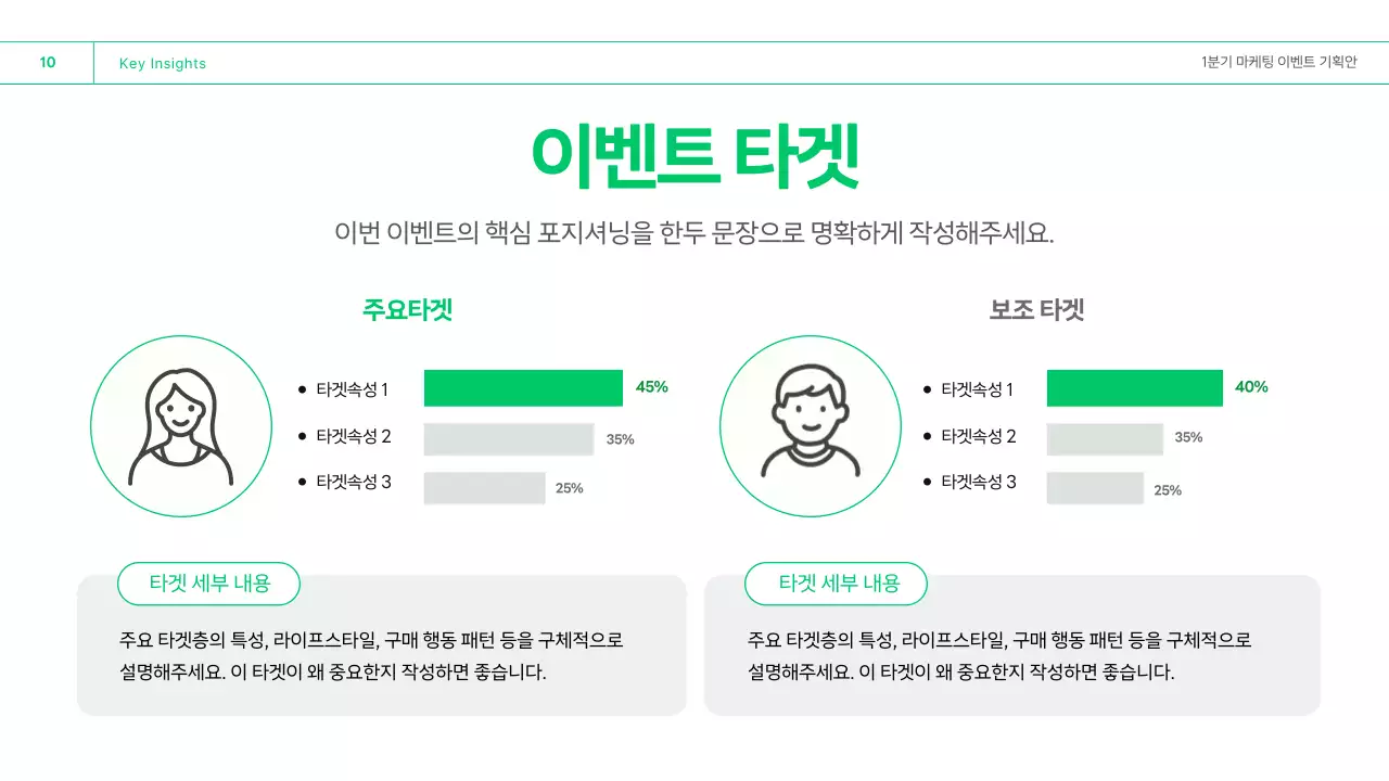 초록 깔끔 마케팅 이벤트 기획안