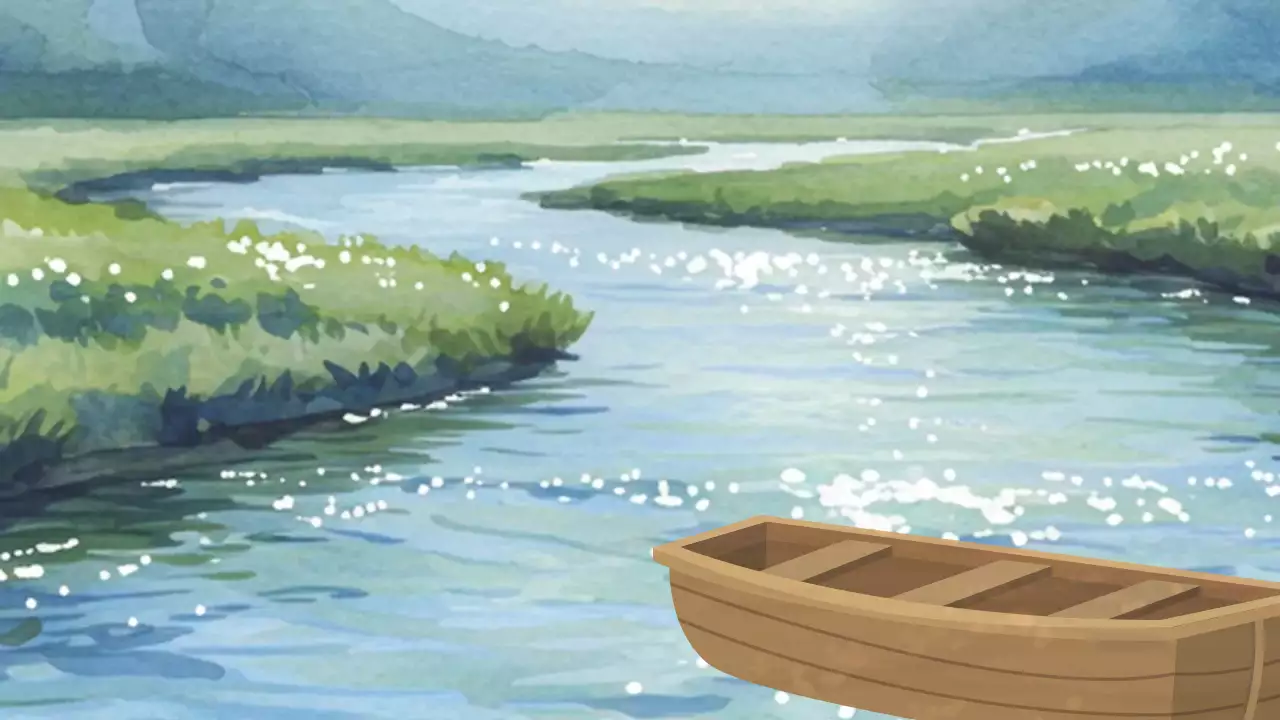 맑은 강의 자연 풍경 배경