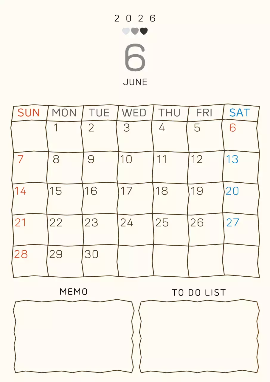 베이지 아기자기한 일정 계획