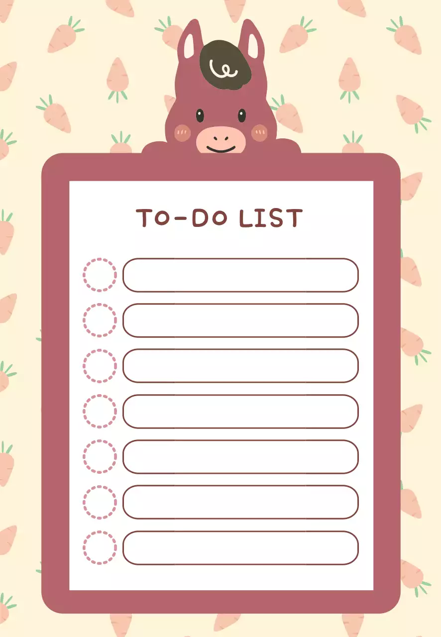A cute red to-do list