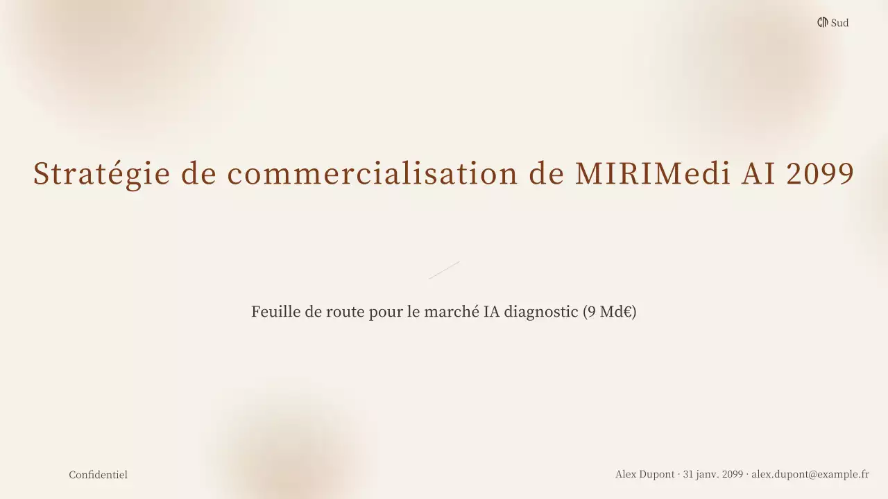 plan d'affaires classique beige pour le diagnostic IA