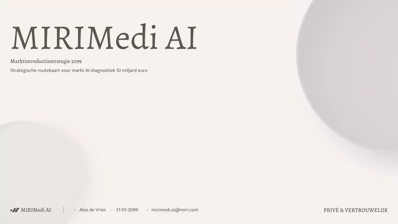 beige minimalistische AI-diagnostiekbedrijf