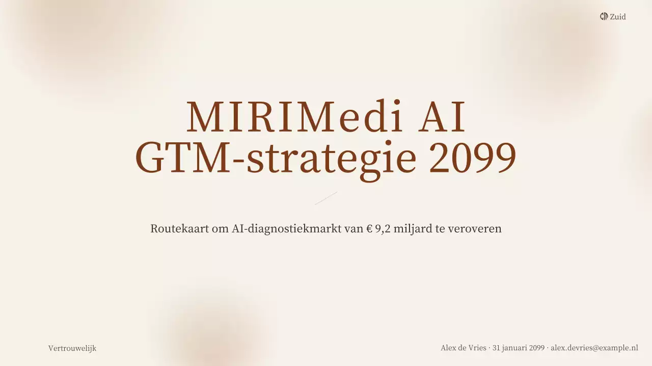 beige klassiek AI-diagnostiek bedrijfsplan