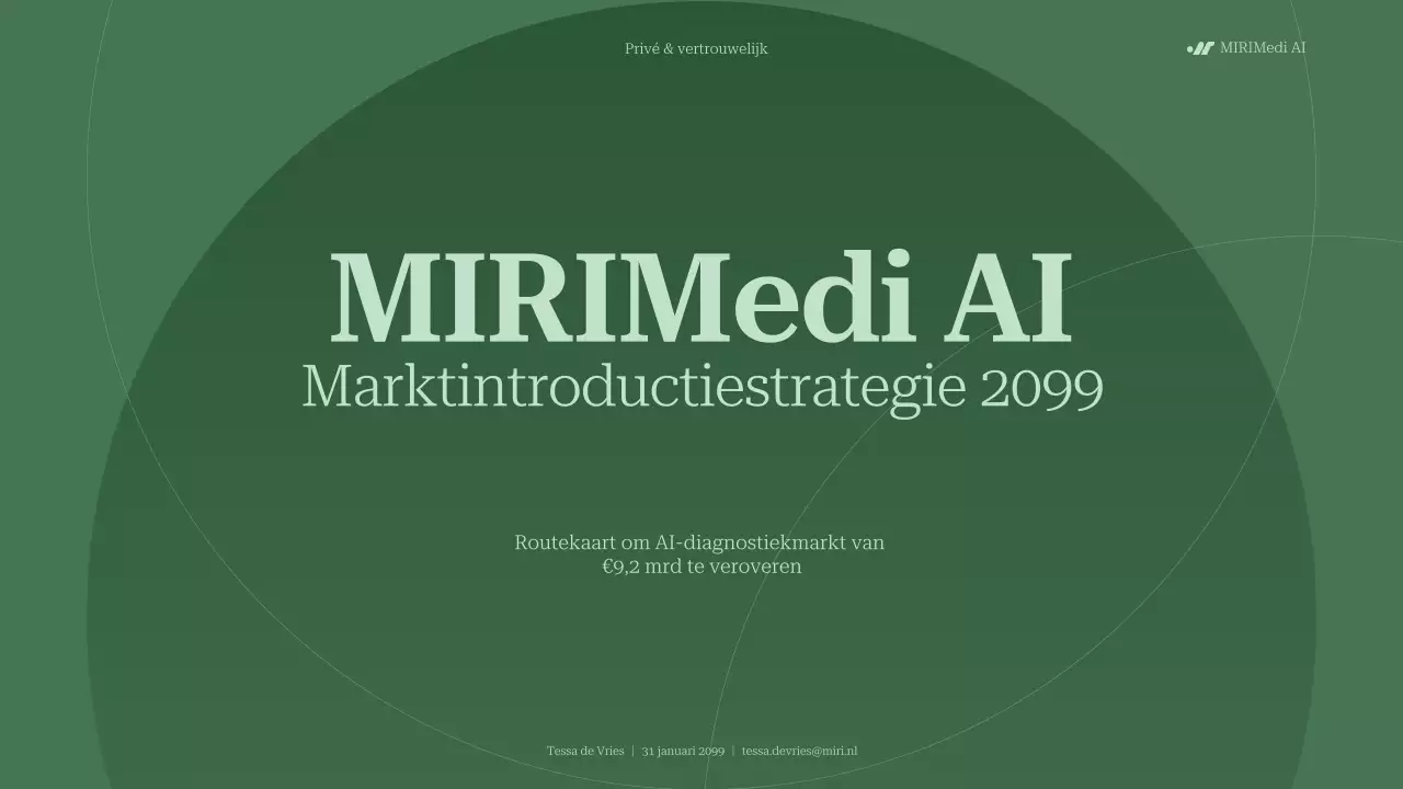 Bedrijfsplan voor groene, moderne AI-diagnostiek
