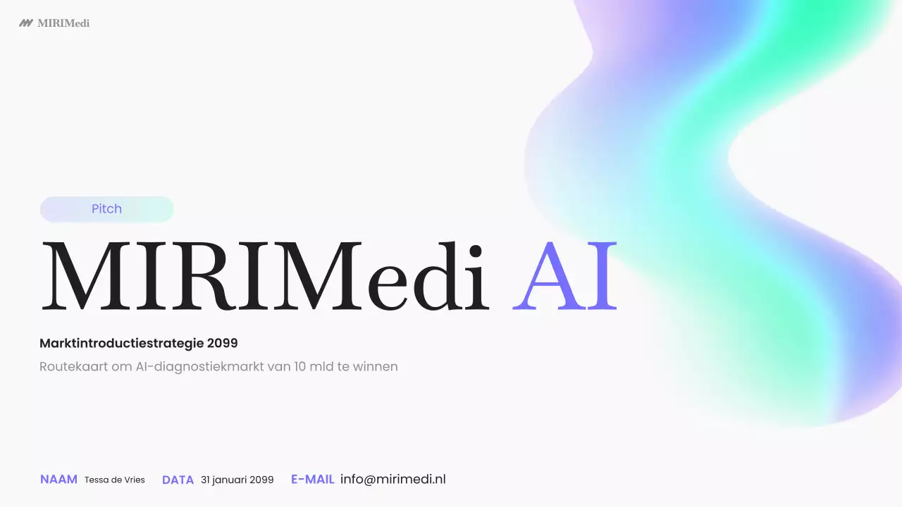 blauw minimalistisch AI-diagnoseplan
