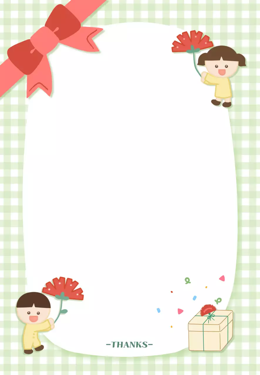 연두 아기자기한 카네이션 감사 미니 노트