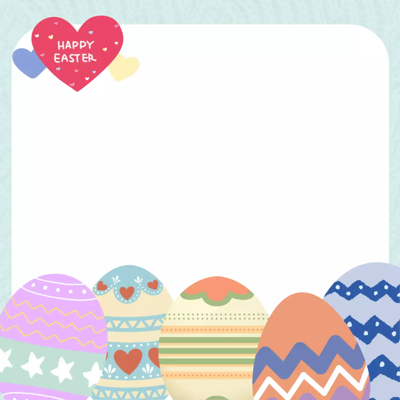 연보라 아기자기한 부활절 엽서