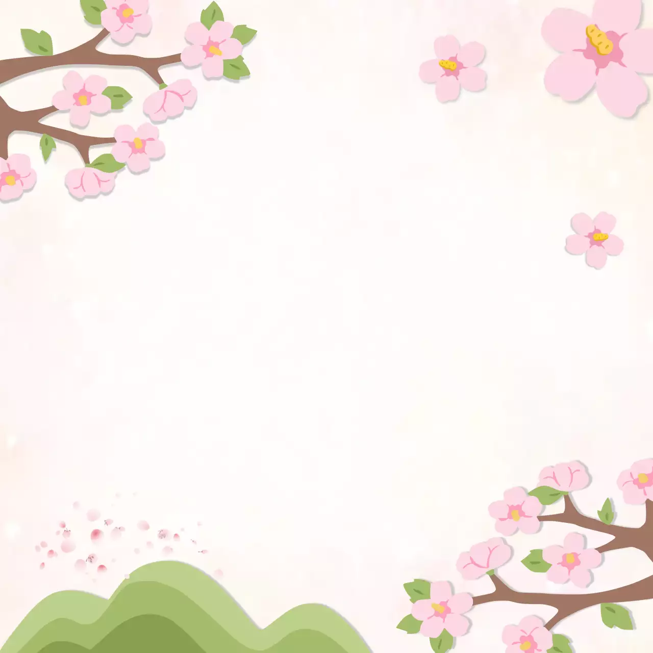 분홍색 자연 무궁화 꽃장식 미니 노트