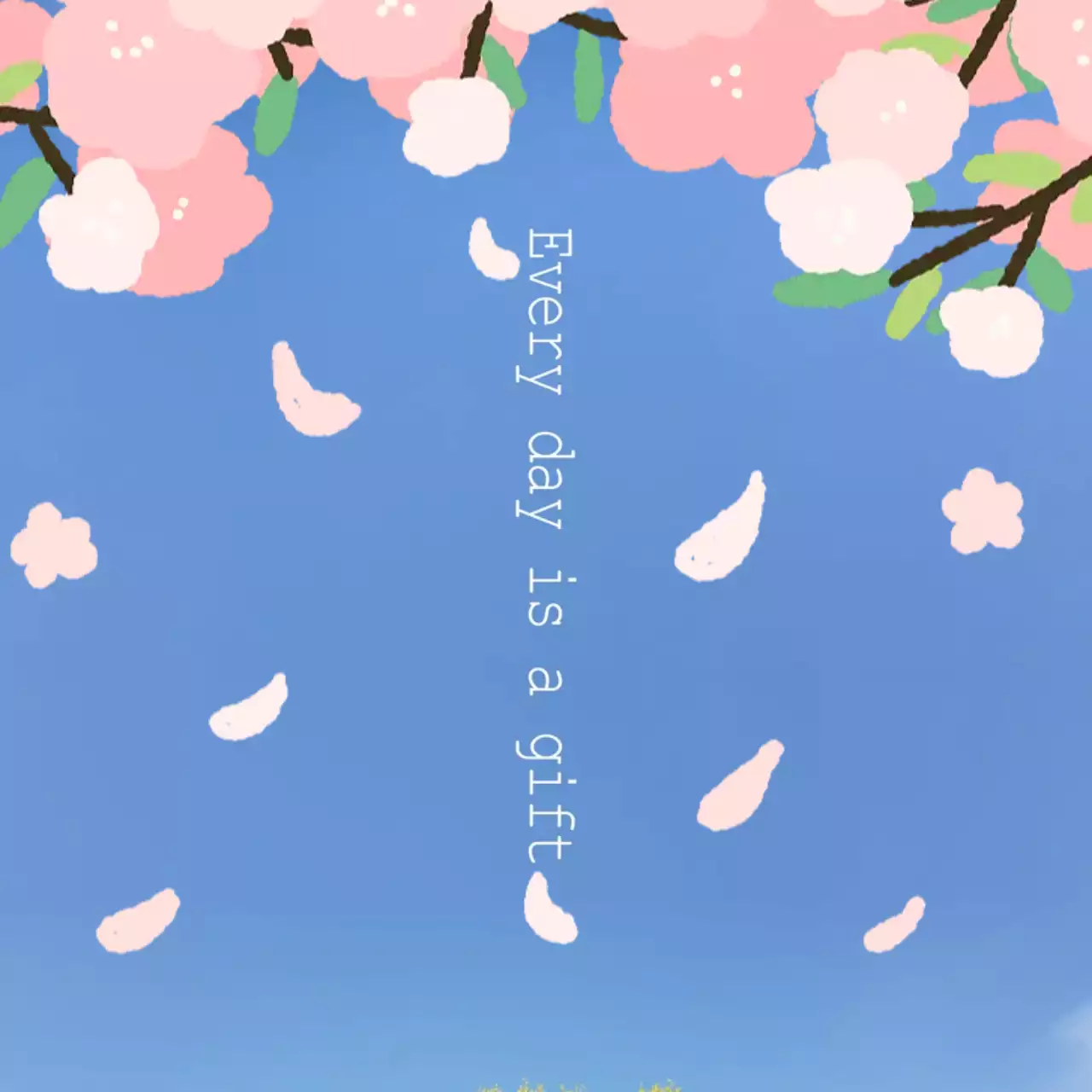 분홍색 미니멀 봄꽃 축제 안내