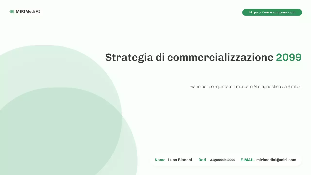 piano di mercato dell'intelligenza artificiale minimalista verde