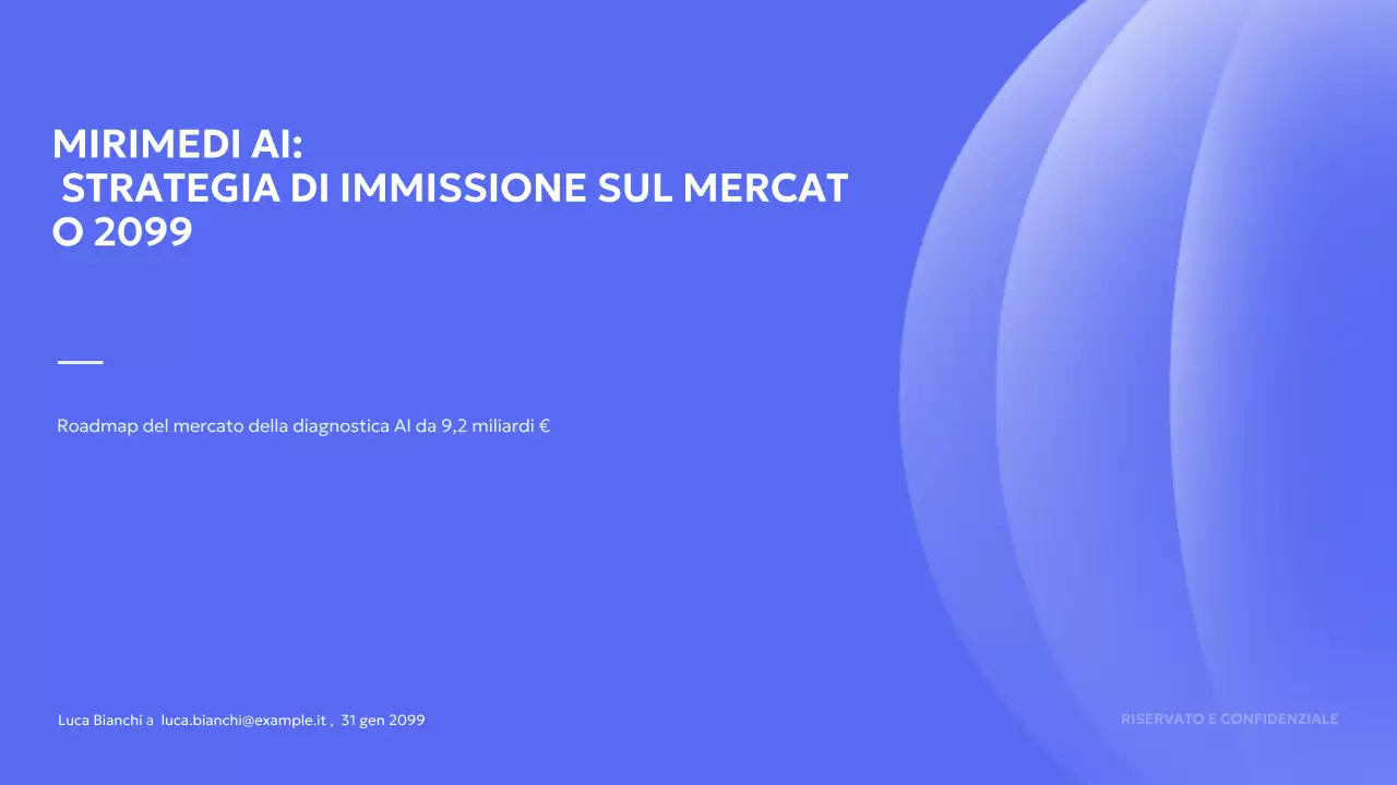 Presentazione aziendale moderna blu