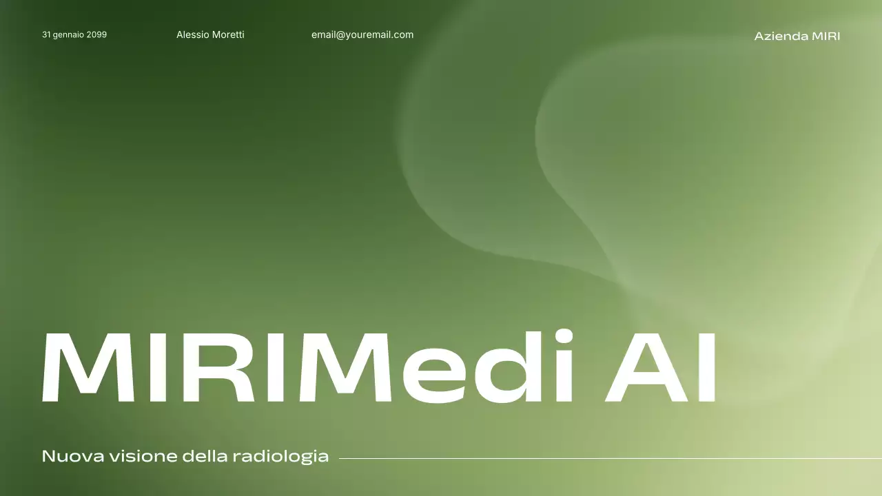 attività di radiologia con intelligenza artificiale minimalista e verde