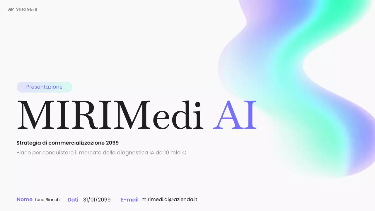 piano diagnostico AI minimo blu