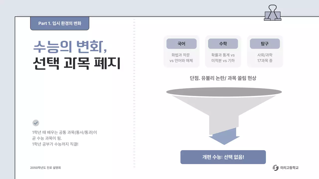 회색 심플 대입 진로진학 안내