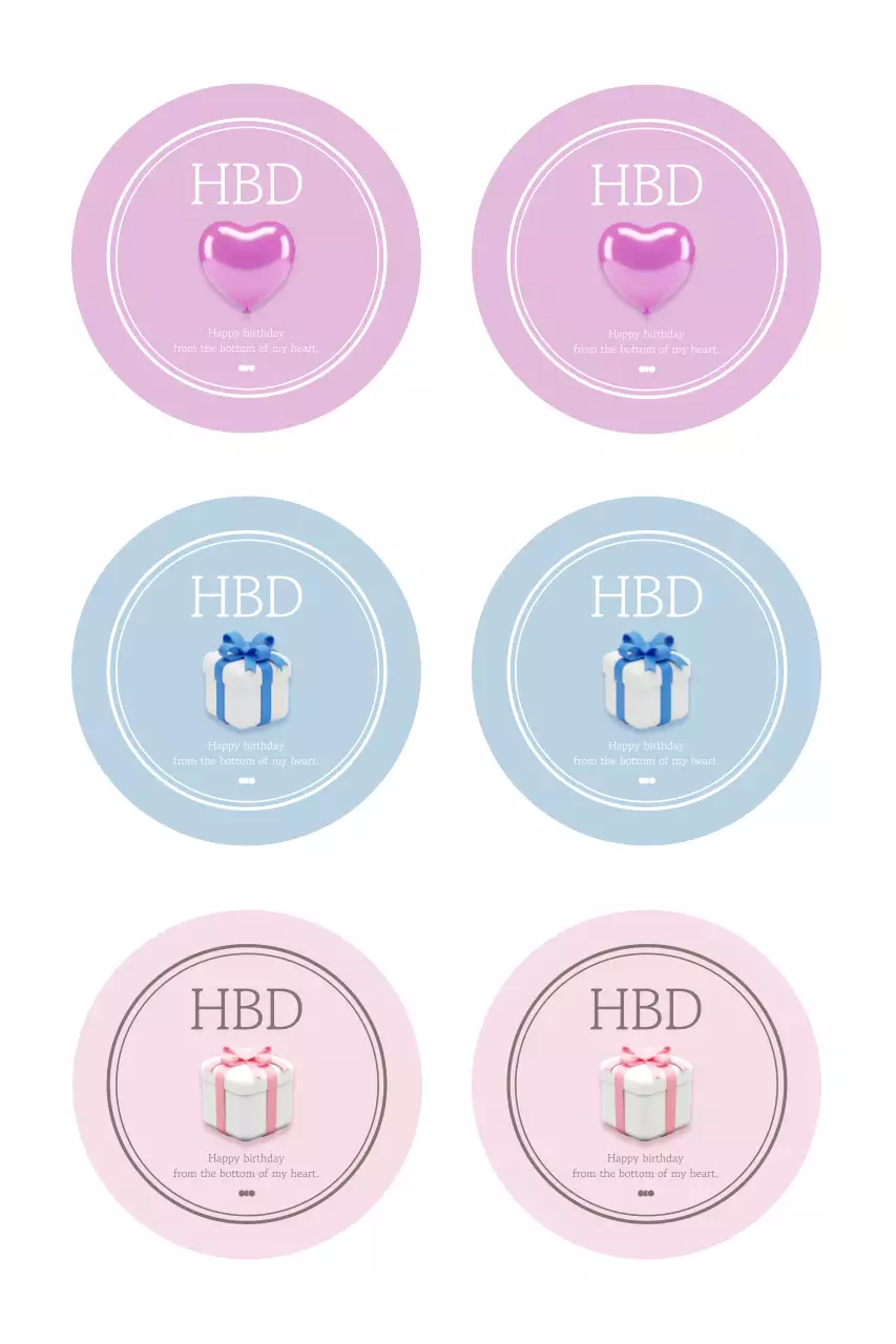 파스텔톤의 심플한 생일 장식