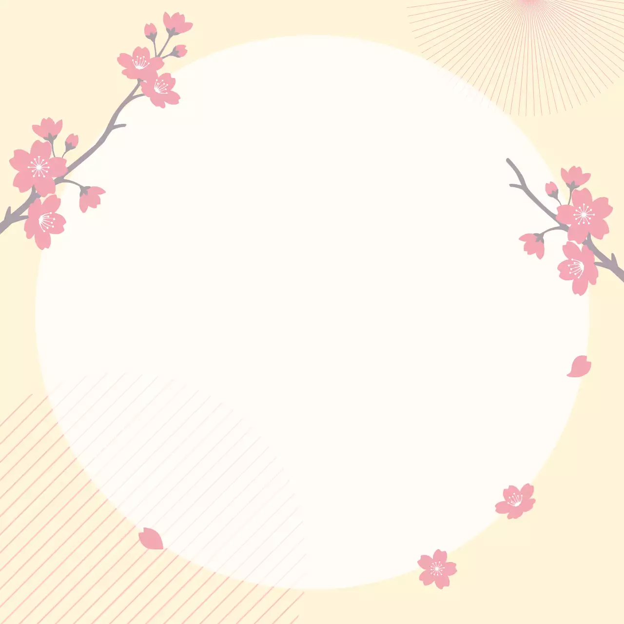 핑크 심플 벚꽃 포토프레임