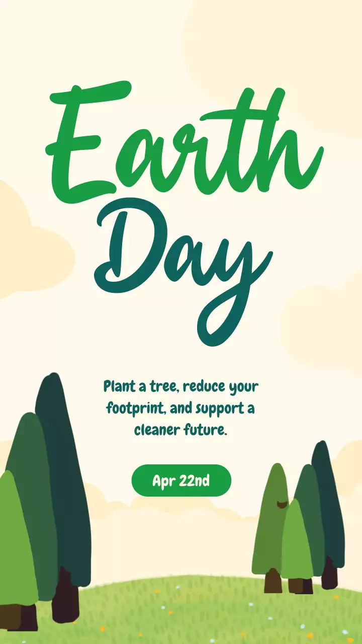 초록 심플 환경 캠페인 안내