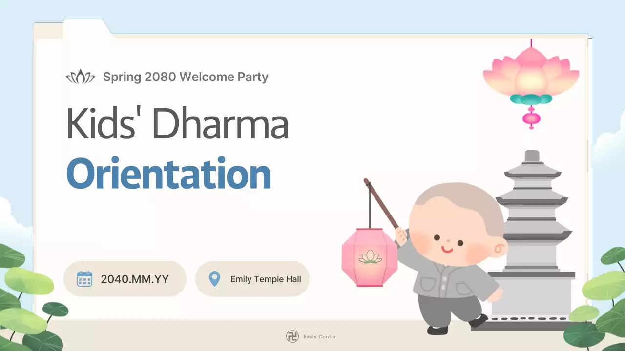 Panduan untuk Ibadah Dharma Anak-Anak Buddha Biru Langit