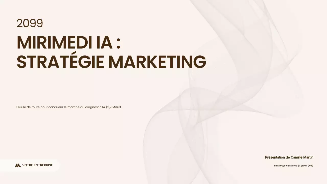 Présentation d'entreprise moderne beige IA