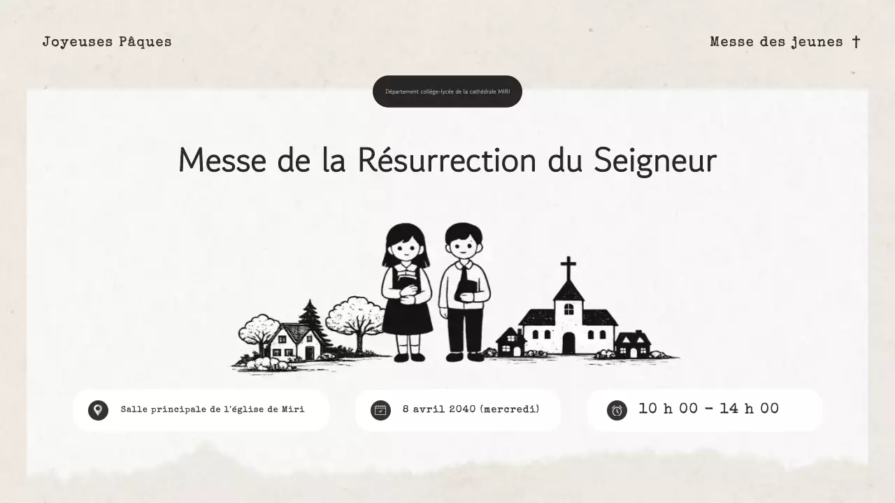 Présentation de Thanksgiving de la jeunesse de la cathédrale Vintage d'Ivory pour la Résurrection