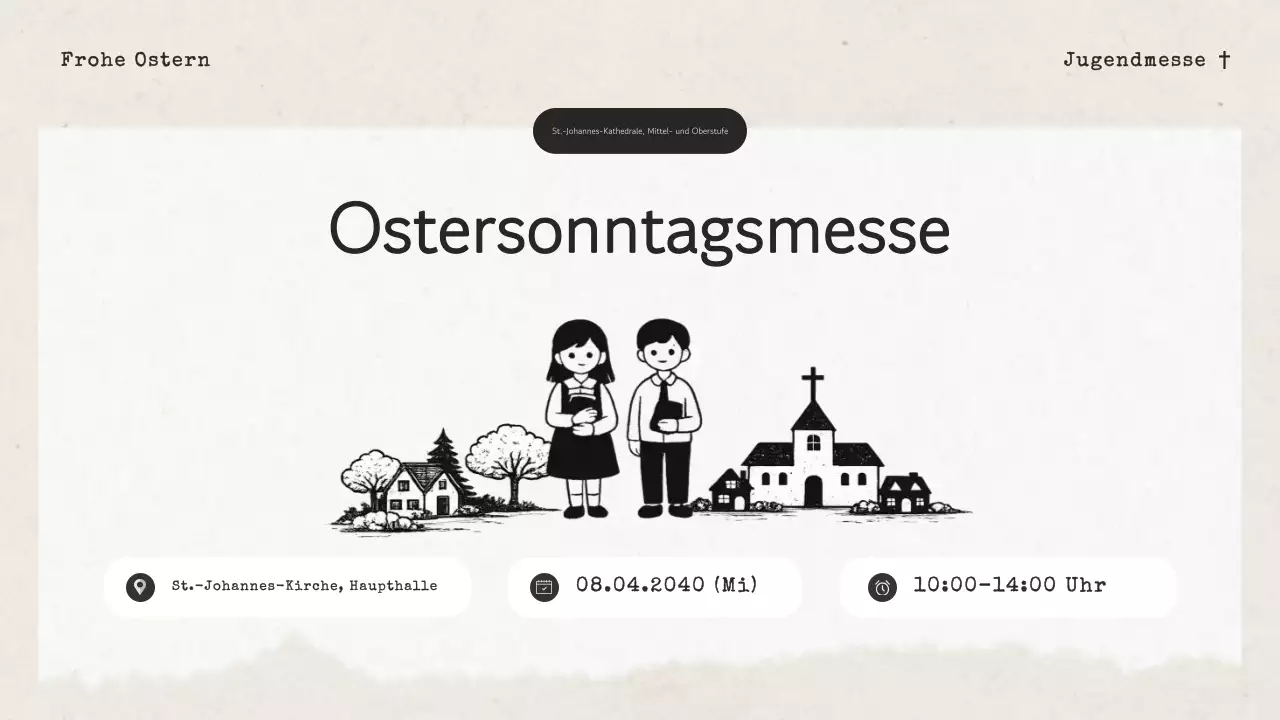 Ivory's Vintage Cathedral Jugend-Auferstehungsdankpräsentation